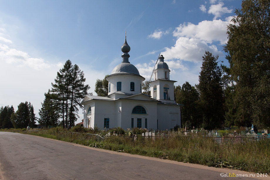 Вичугский р-н,Старая Вичуга,Церковь Сергия Радонежского 1828г